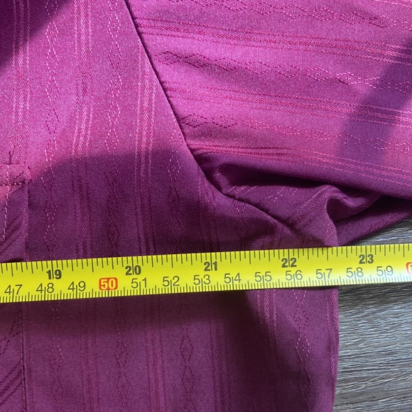 Mens Medium Ely Cattleman Burgundy Pearl Snap Western Button Down - Picture 7 of 13